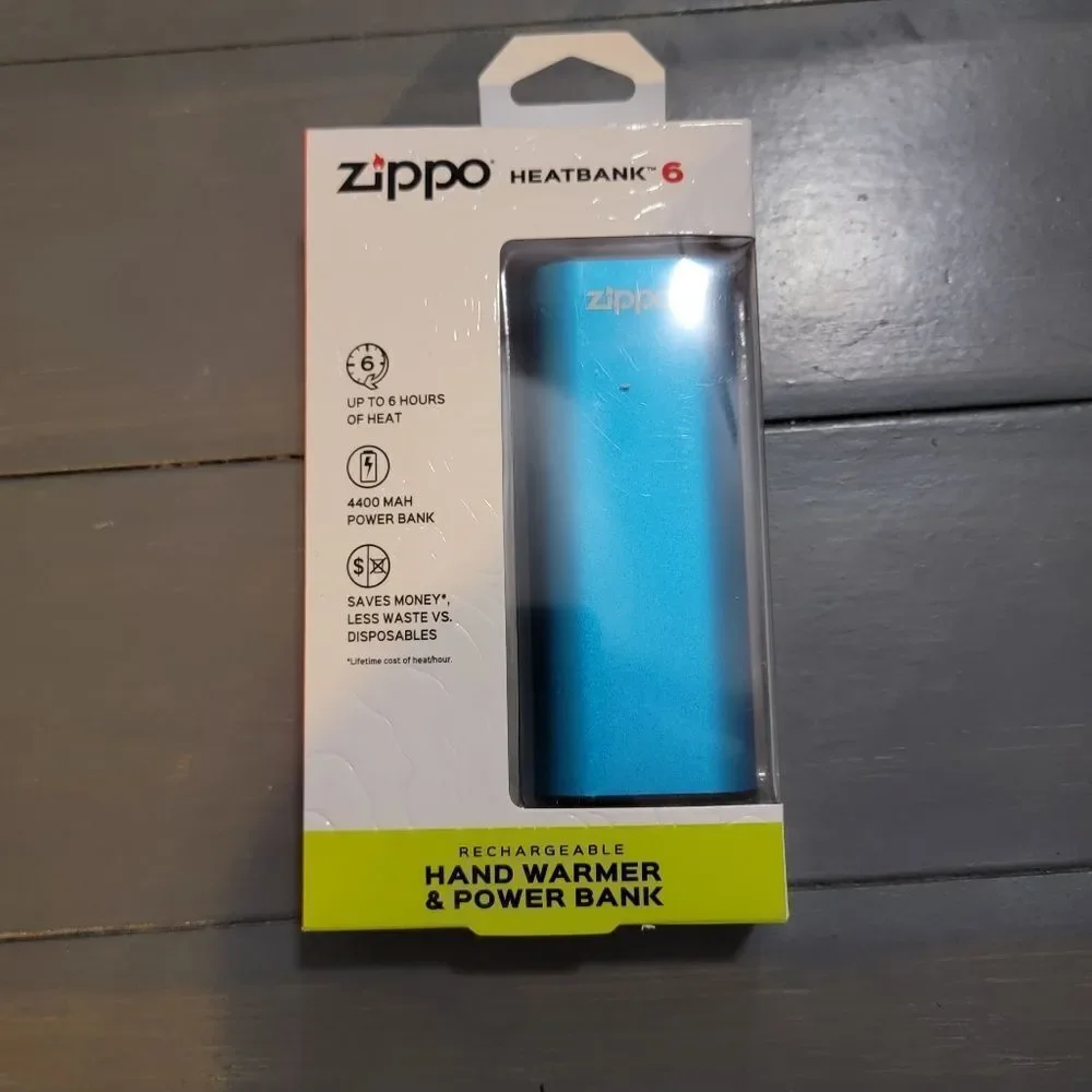 Zippo Blue HeatBank 6 Rechargeable Hand Warmer & Power Bank